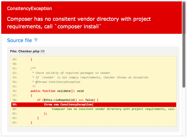 Exception from Checker